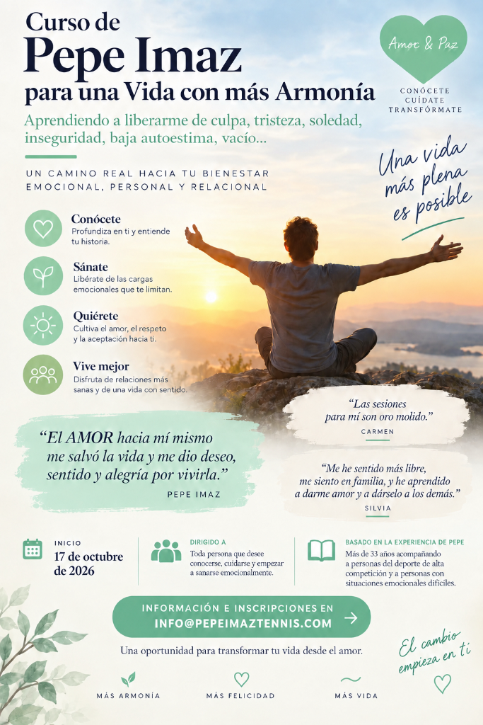 Cartel del Curso de Pepe Imaz para una Vida con más Armonía - Edición octubre 2026