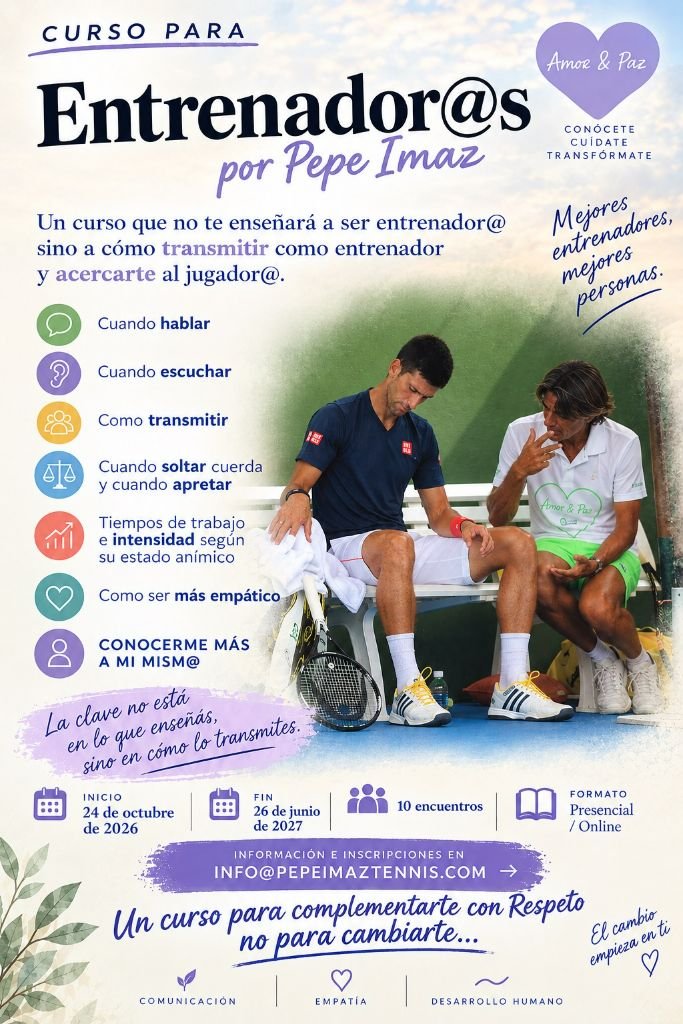 Cartel del Curso para Entrenador@s por Pepe Imaz - Inicio 24 octubre 2026